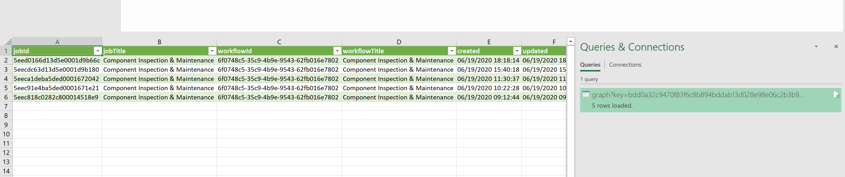 Excel - View Imported Data